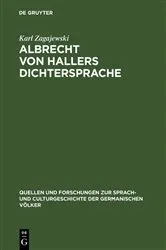 Book cover of Albrecht von Hallers Dichtersprache by Unknown
