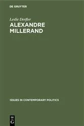 Book cover of Alexandre Millerand by Leslie Derfler