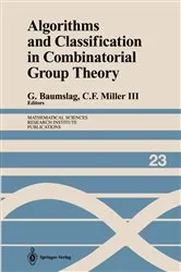 Book cover of Algorithms and Classification in Combinatorial Group Theory by Unknown