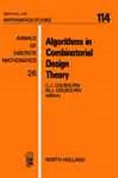 Book cover of Algorithms in Combinatorial Design Theory by C.J. Colbourn