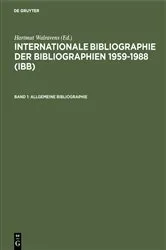 Book cover of Allgemeine Bibliographie by Ursula Olejniczak