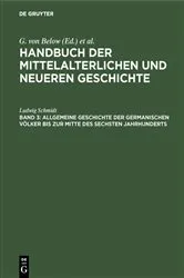 Book cover of Allgemeine Geschichte der germanischen Völker bis zur Mitte des sechsten Jahrhunderts by Ludwig Schmidt