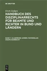 Book cover of Allgemeine Lehren. Materielles Disziplinarrecht by Unknown