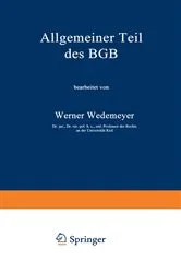 Book cover of Allgemeiner Teil des BGB by Unknown