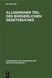 Book cover of Allgemeiner Teil des Bürgerlichen Gesetzbuches (14th ed.) by Unknown