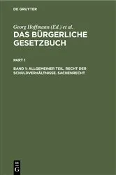 Book cover of Allgemeiner Teil. Recht der Schuldverhältnisse. Sachenrecht by Georg Hoffmann