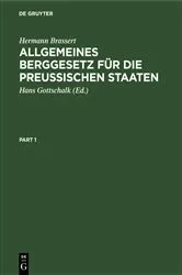 Book cover of Allgemeines Berggesetz für die preussischen Staaten (2nd ed.) by Hermann Brassert