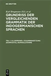Book cover of Allgemeines, Zusammensetzung (Komposita), Nominalstämme by Karl Brugmann