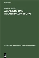 Book cover of Allmende und Allmendaufhebung by Hartmut Zückert