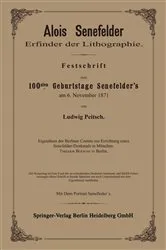 Book cover of Alois Senefelder Erfinder der Lithographie by Ludwig Pietsch