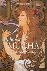Book cover of Alphonse Mucha and artworks by Patrick Bade
