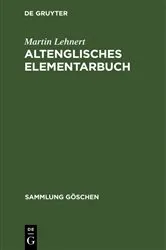Book cover of Altenglisches Elementarbuch (3rd ed.) by Martin Lehnert