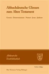 Book cover of Althochdeutsche Glossen zum Alten Testament by Herbert Thoma