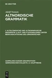 Book cover of Altisländische und altnorwegische Grammatik (Laut- und Flexionslehre) unter Berücksichtigung des Urnordischen (5th ed.) by Adolf Noreen