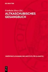 Book cover of Altkaschubisches Gesangbuch by Friedhelm Hinze
