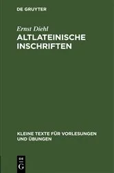 Book cover of Altlateinische Inschriften by Ernst Diehl