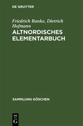 Book cover of Altnordisches Elementarbuch (3rd ed.) by Friedrich Ranke