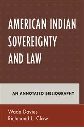Book cover of American Indian Sovereignty and Law by Wade Davies