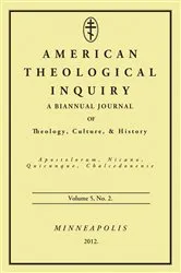 Book cover of American Theological Inquiry, Volume Five, Issue Two by Gannon Murphy