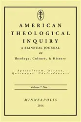 Book cover of American Theological Inquiry, Volume Seven, Issue One by Gannon Murphy
