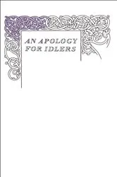 Book cover of An Apology for Idlers by Robert Louis Stevenson