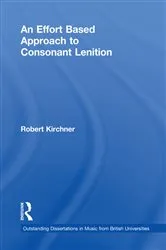 Book cover of An Effort Based Approach to Consonant Lenition by Robert Kirchner