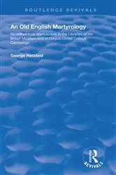 Book cover of An Old English Martyrology (1900) by George Herzfeld