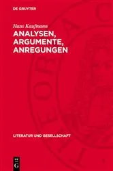 Book cover of Analysen, Argumente, Anregungen by Hans Kaufmann