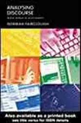 Book cover of Analysing Discourse by Norman  Fairclough