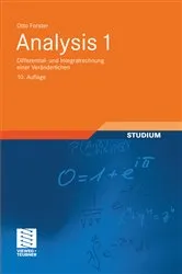 Book cover of Analysis 1 (10th ed.) by Otto Forster