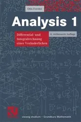 Book cover of Analysis 1 (6th ed.) by Otto Forster