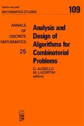 Book cover of Analysis and Design of Algorithms for Combinatorial Problems by Unknown