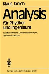 Book cover of Analysis fÃ¼r Physiker und Ingenieure by K. JÃ¤nich