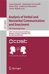 Book cover of Analysis of Verbal and Nonverbal Communication and Enactment.The Processing Issues by Anna Esposito