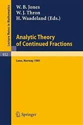 Book cover of Analytic Theory of Continued Fractions by W. B. Jones