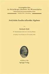 Book cover of Analytische Familien affinoider Algebren by Unknown