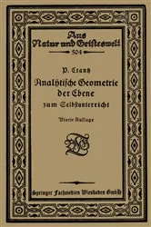 Book cover of Analytische Geometrie der Ebene zum Selbstunterricht (4th ed.) by Paul Crantz
