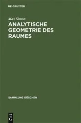 Book cover of Analytische Geometrie des Raumes by Unknown