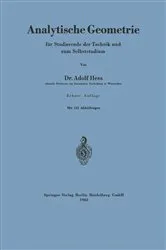 Book cover of Analytische Geometrie für Studierende der Technik und zum Selbststudium (9th ed.) by Unknown