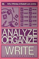 Book cover of Analyze, Organize, Write by Arthur Whimbey