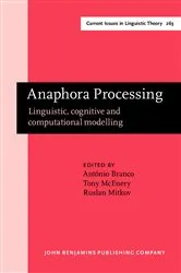 Book cover of Anaphora Processing by António Branco