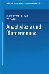 Book cover of Anaphylaxie und Blutgerinnung by Wilhelm Ziegler