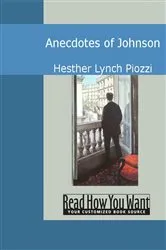Book cover of Anecdotes of Johnson by Hesther Lynch Piozzi