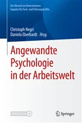 Book cover of Angewandte Psychologie in der Arbeitswelt by Christoph Negri