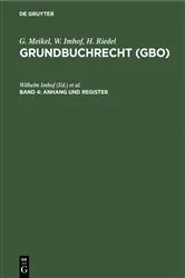 Book cover of Anhang und Register (5th ed.) by Wilhelm Imhof