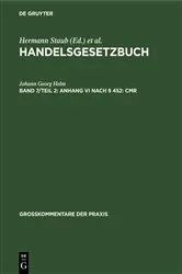 Book cover of Anhang VI nach § 452: CMR (4th ed.) by Johann Georg Helm