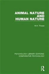 Book cover of Animal Nature and Human Nature by W.H. Thorpe