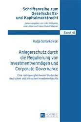 Book cover of Anlegerschutz durch die Regulierung von Investmentvermoegen und Corporate Governance by Unknown