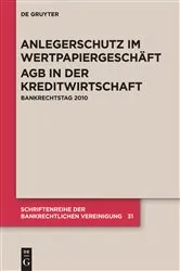 Book cover of Anlegerschutz im Wertpapiergeschäft. AGB in der Kreditwirtschaft by Jürgen Ellenberger