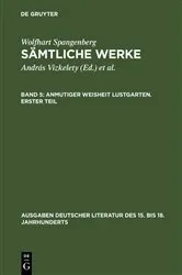 Book cover of Anmutiger Weisheit Lustgarten. Erster Teil by András Vizkelety